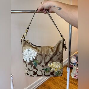Coach Chrysanthemum Floral Shoulder Bag